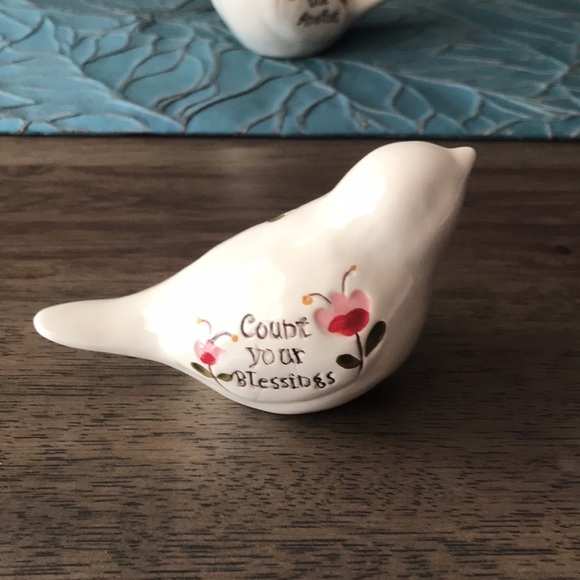 Count Your Blessings and Love One Another Porcelain Decorative Birds - Picture 2 of 7